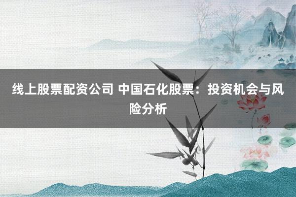 线上股票配资公司 中国石化股票：投资机会与风险分析