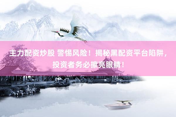主力配资炒股 警惕风险！揭秘黑配资平台陷阱，投资者务必擦亮眼睛！
